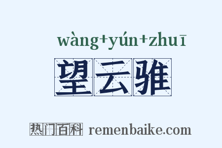 望云骓是什么意思的图片